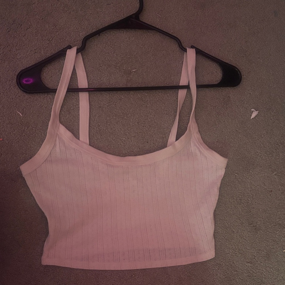 Women's Cream Ribbed Tank Top